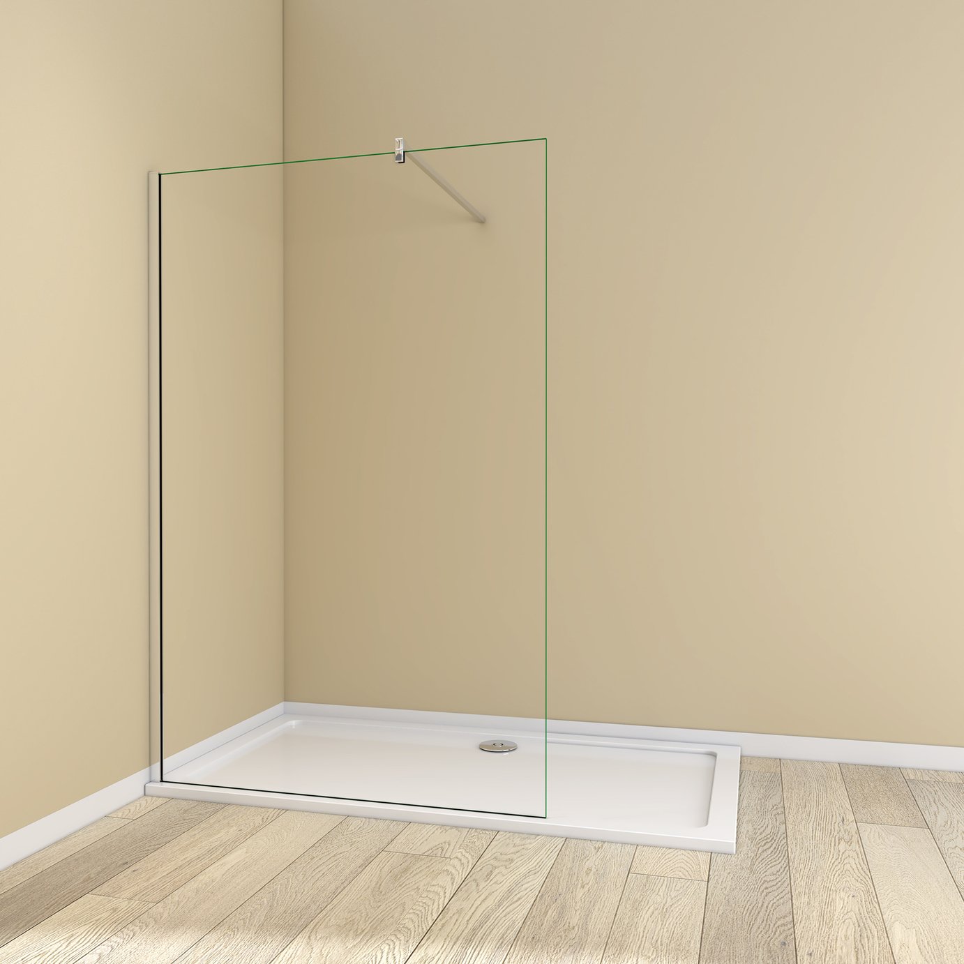 MLH Walk In Shower 170x70cm Full Shower Enclosure - Silver