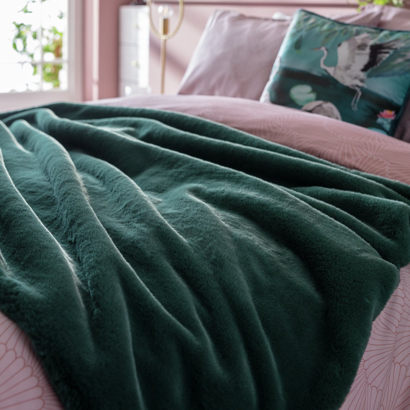 Habitat Faux Fur Plain Throw