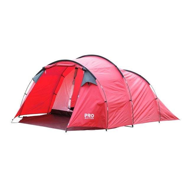 Buy Pro Action 4 Person 1 Room Tunnel Camping Tent Tents Argos