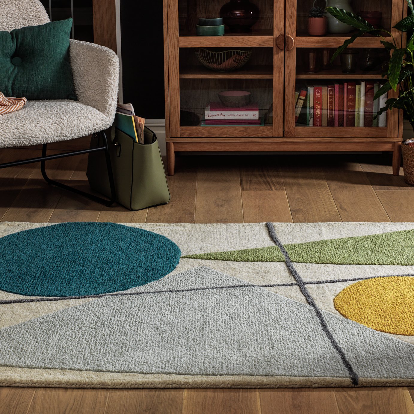 Habitat Forma Geometric Wool Flatweave Rug