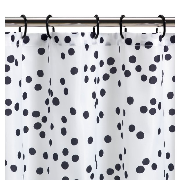 Polka dot shower clearance curtain