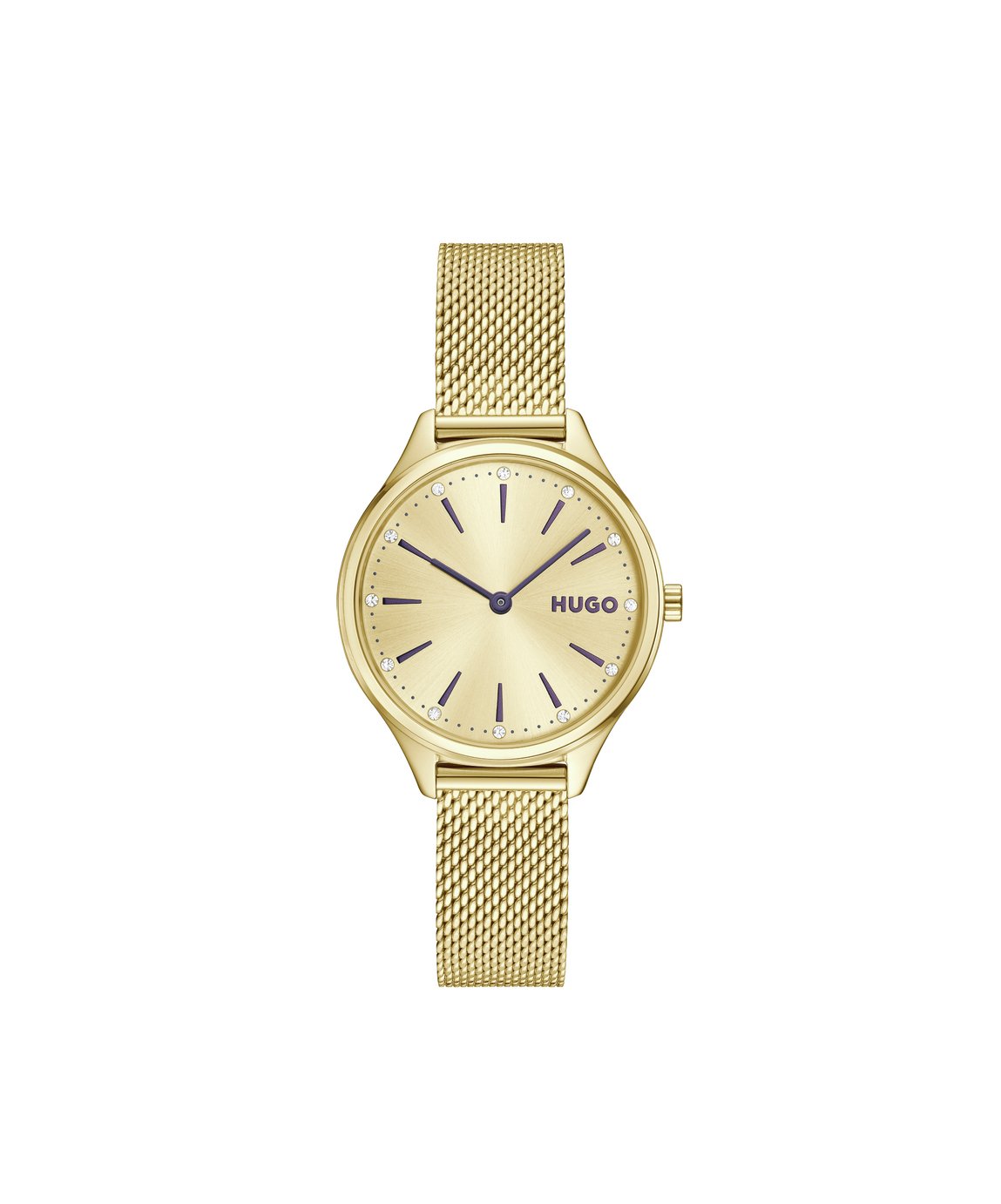Hugo LYG Yellow Gold PVD Mesh Bracelet Watch