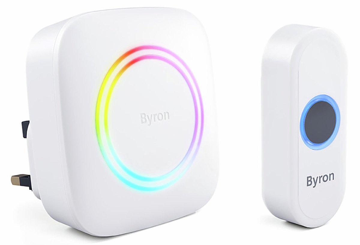 Byron DBY-23812BS 300m Plug In Wireless Doorbell Set - White