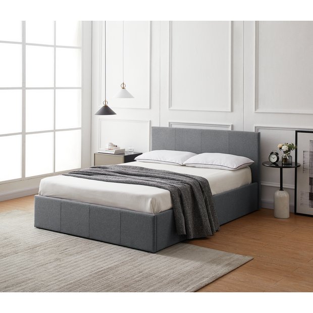 Grey double shop bed argos