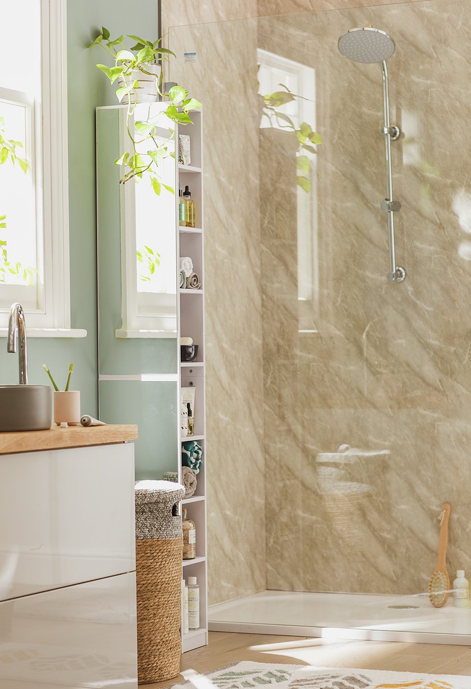 Argos Home Prime Mirrored Narrow Tallboy - White