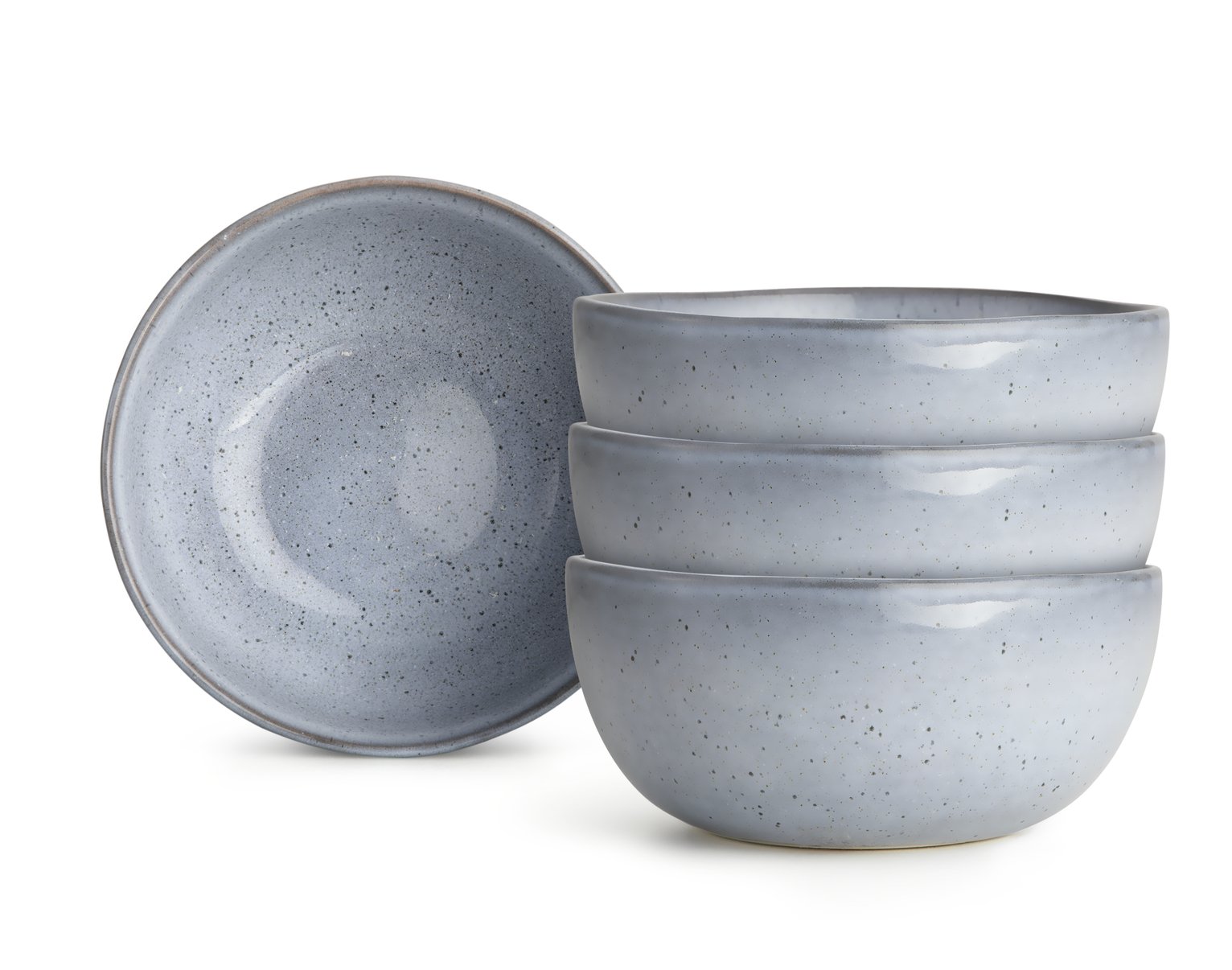 Habitat Evora 4 Piece Stoneware Cereal Bowl - Blue