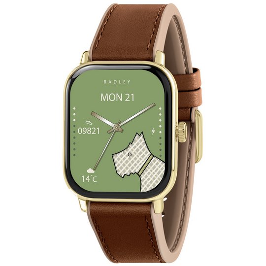 Radley Series 56 Cognac & Porcini Leather Silicone Strap Smart Watch