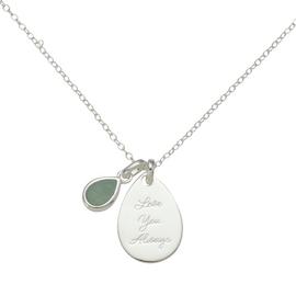 Moon & Back Sterling Silver 'Love You Always' Pendant