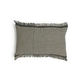 Habitat Industrial Woven Cushion - Grey & Black - 50x30cm