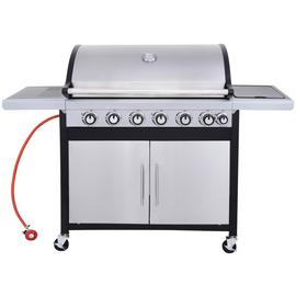 Argos Home Deluxe 6 Burner With Side Burner Gas BBQ