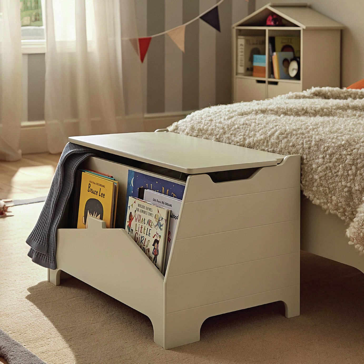 CuddleCo Kids Play House Storage Box - Stone