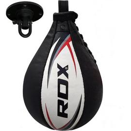 RDX Leather Speed Ball - Multi Red/White