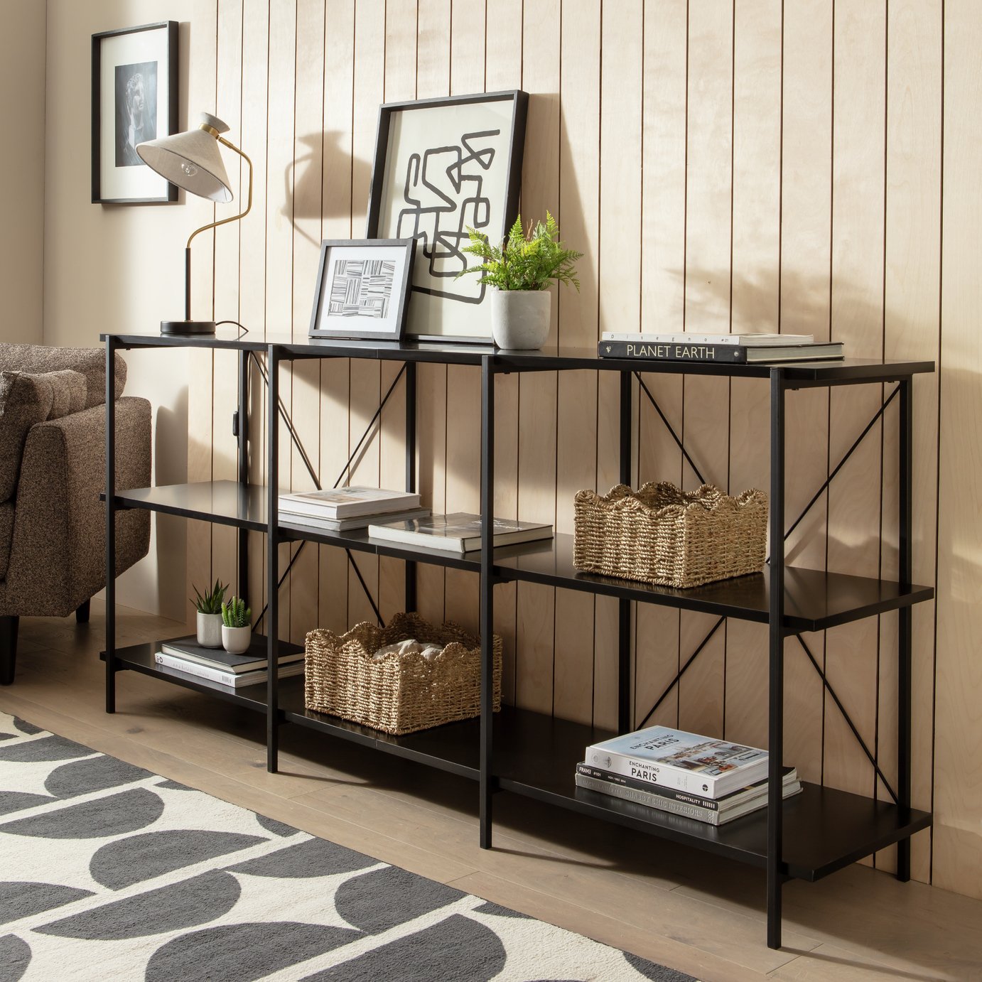 Habitat Huckley Industrial Shelving Unit – Black