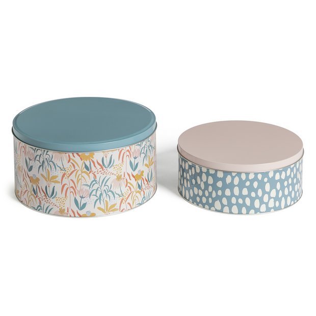 Storage tins with deals lids