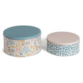 Argos Home Floral Pack of 2 Cake Tin
