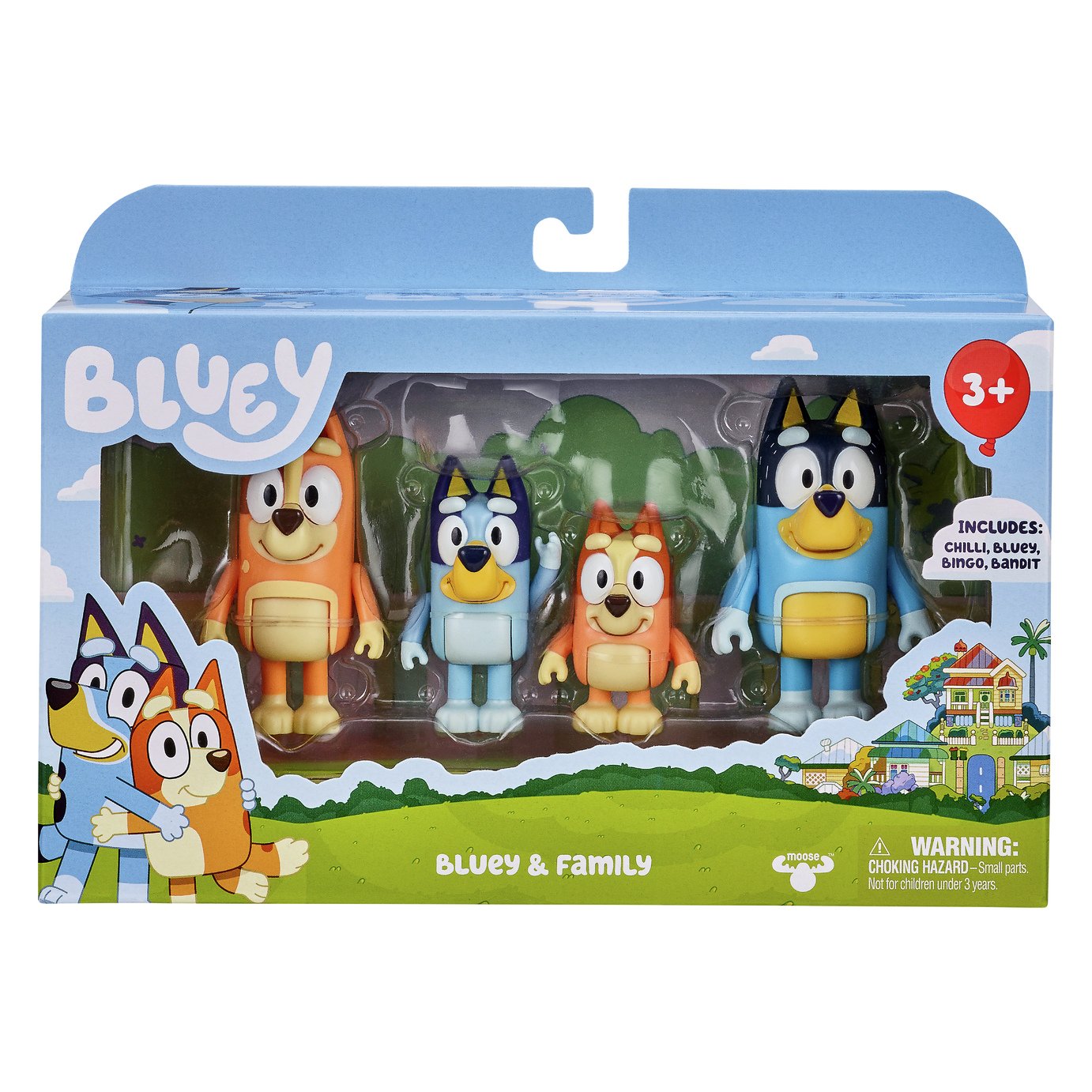 Bluey Character Figures Bluey & Family - 4 Pack