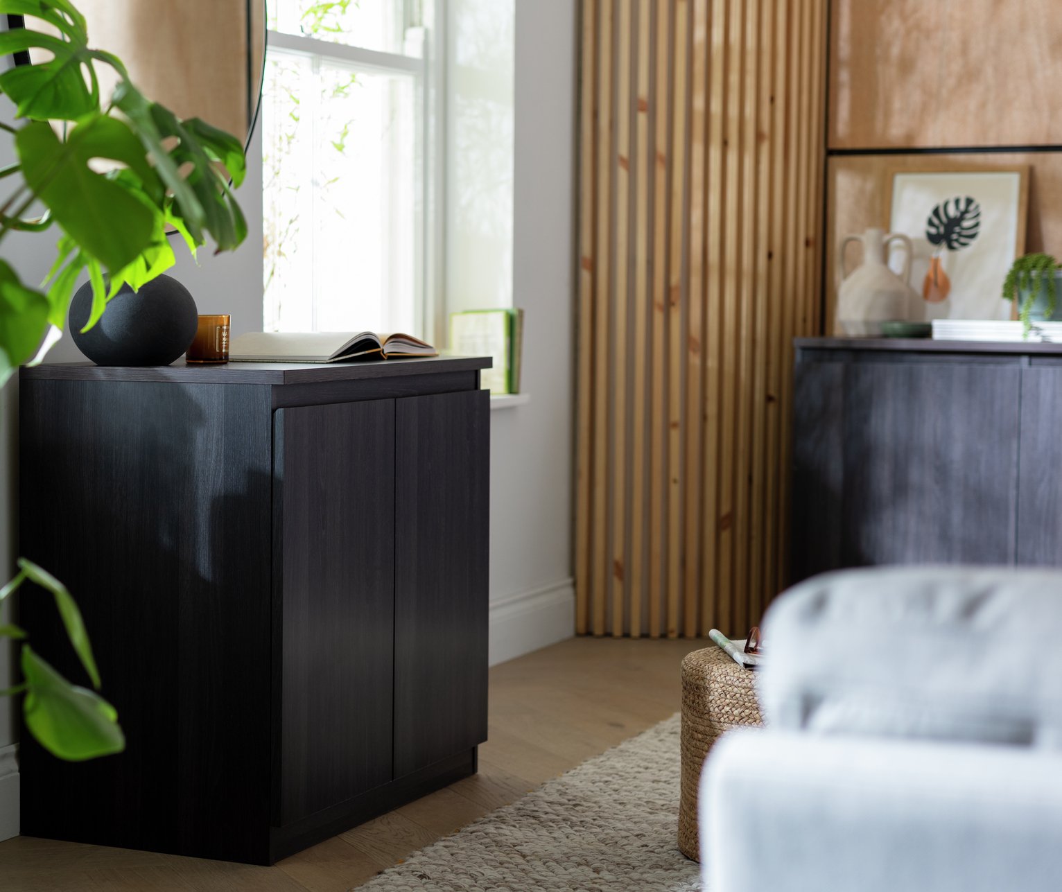 Argos Home Jenson 2 Door Sideboard - Black Brown