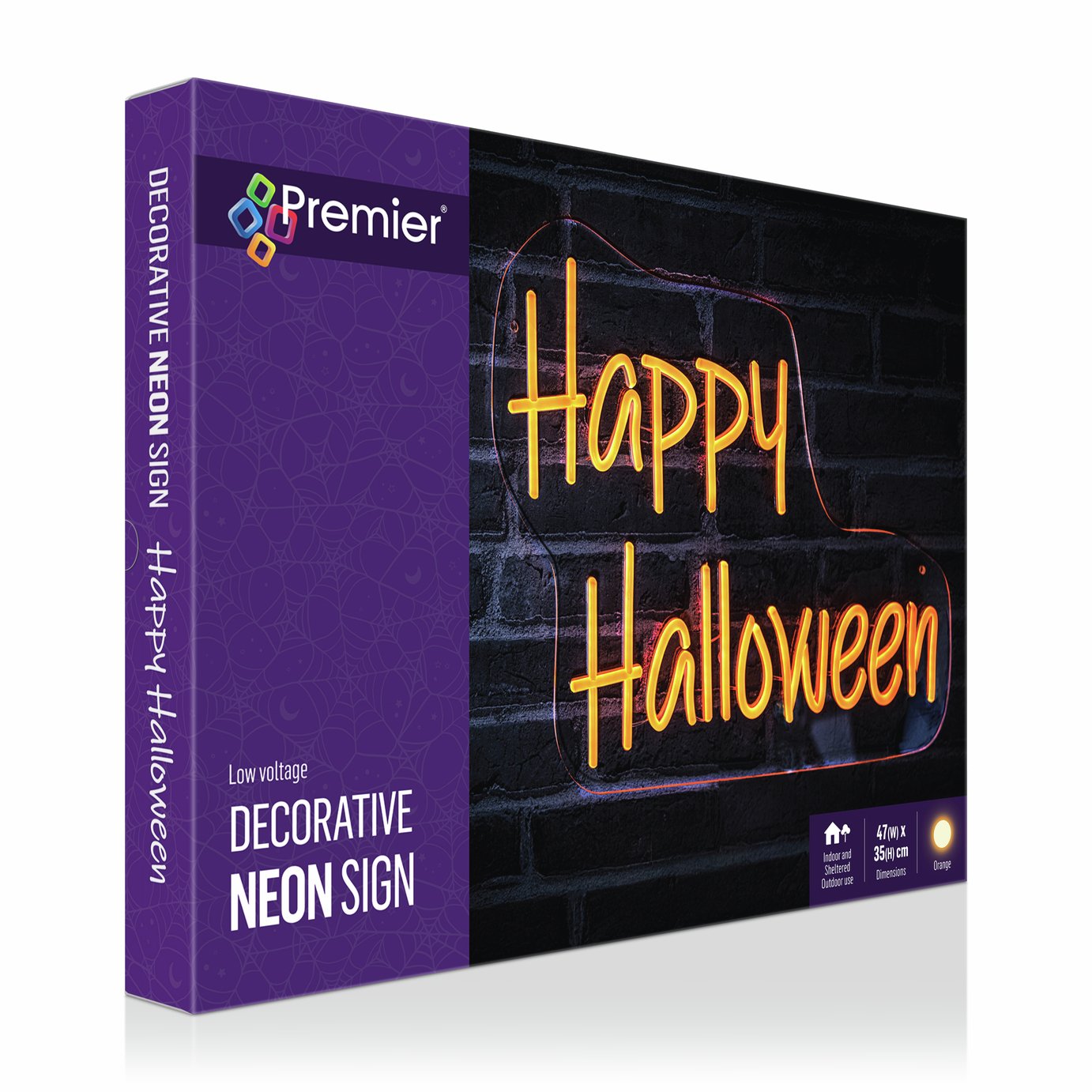 Premier Decorations Halloween Neon Wall Sign Happy Halloween Decoration