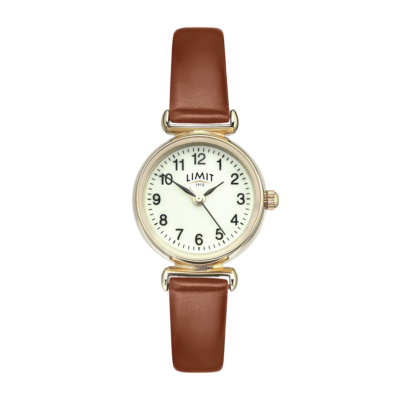Limit Ladies White Dial Tan Leather Strap Watch