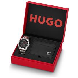 HUGO Real Men's Bracelet Watch and Wallet Gift Set