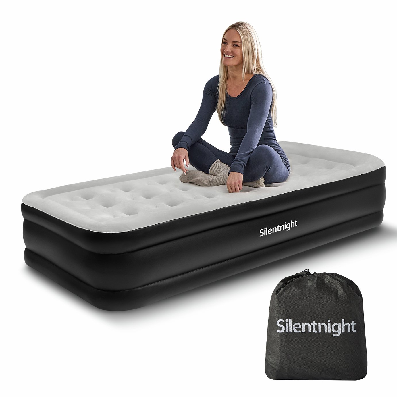 Silentnight PVC Deep Sleep Ultimate High-Rise Airbed - Single