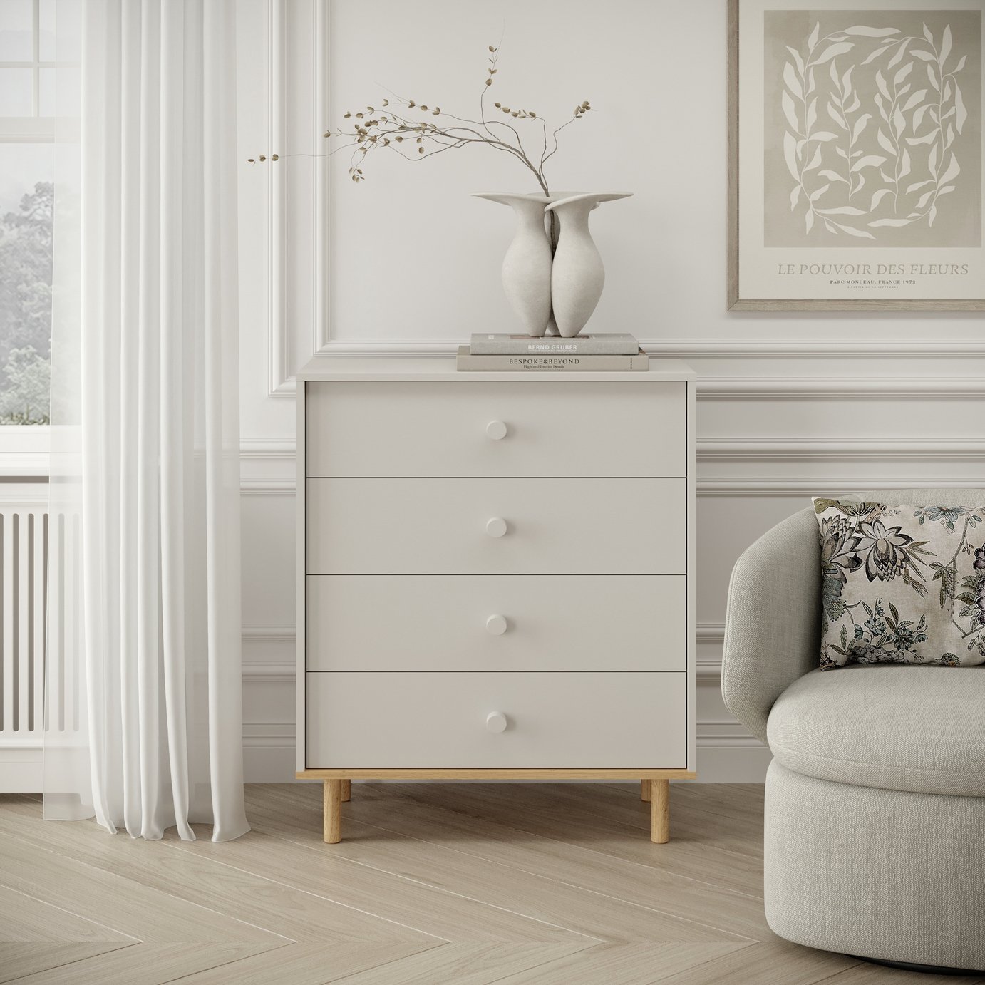 Argos Home Romie 4 Drawer Chest - Cashmere