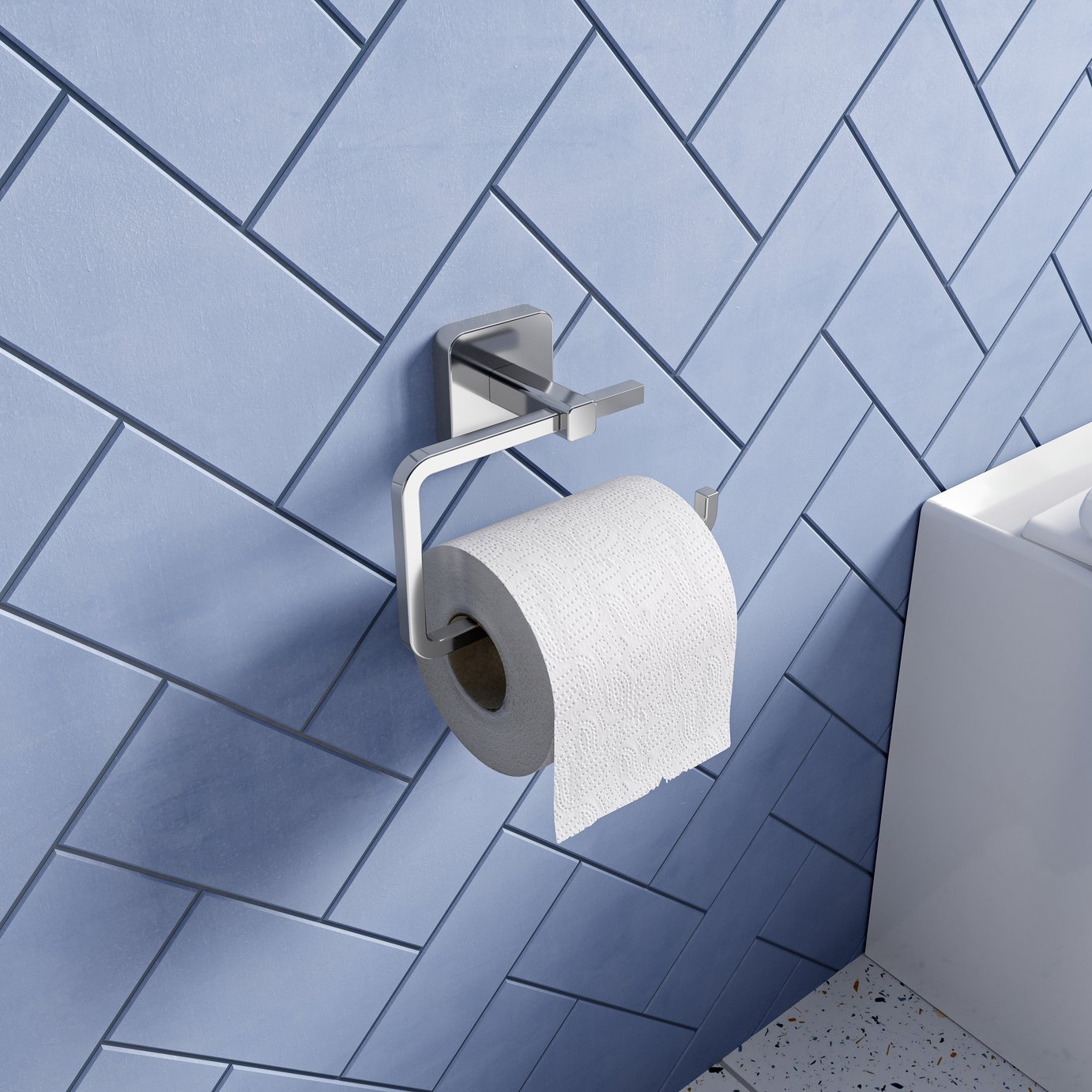 Camberwell Flexi Fix Toilet Roll Holder - Metallic