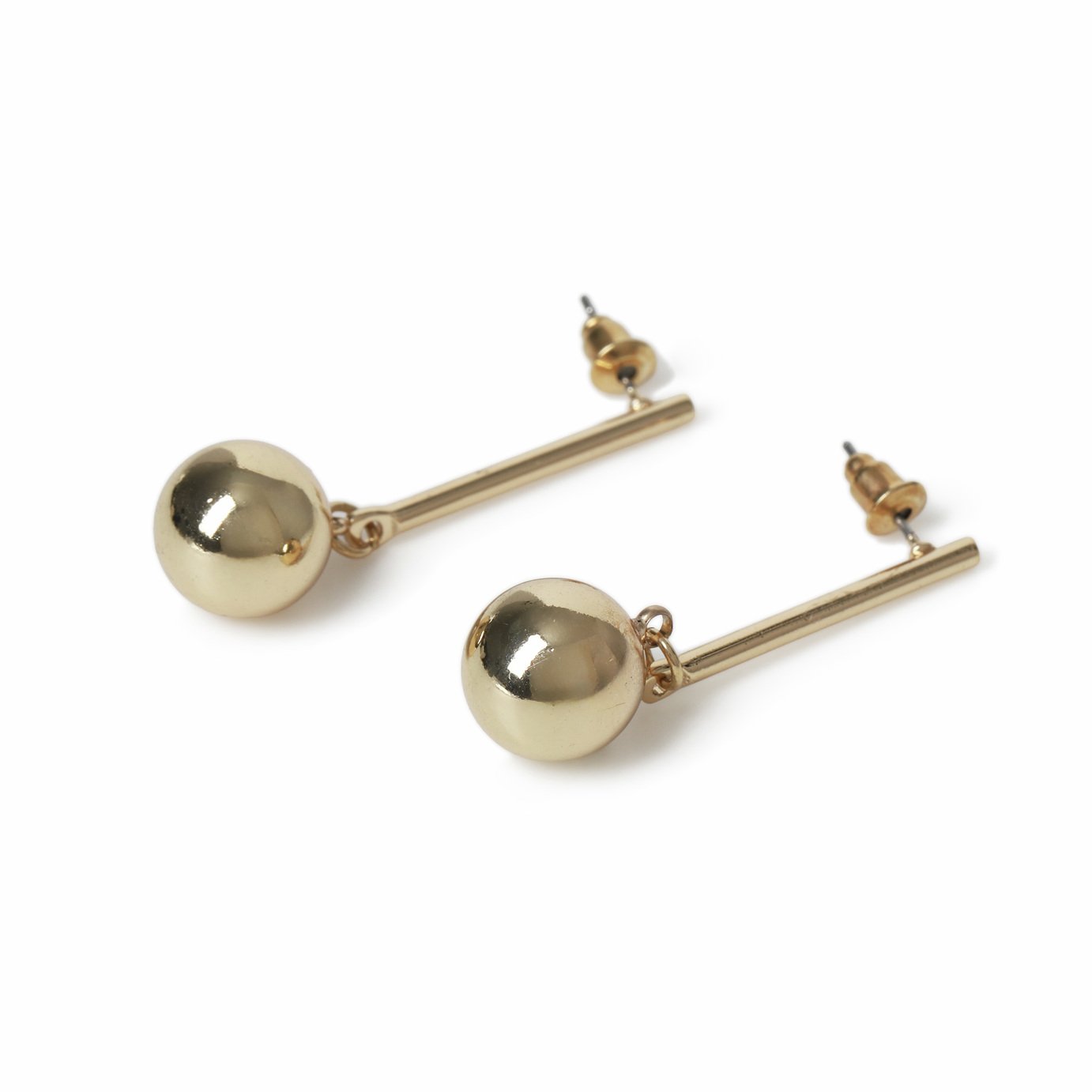 Freedom Gold Tone Ball Drop Earrings