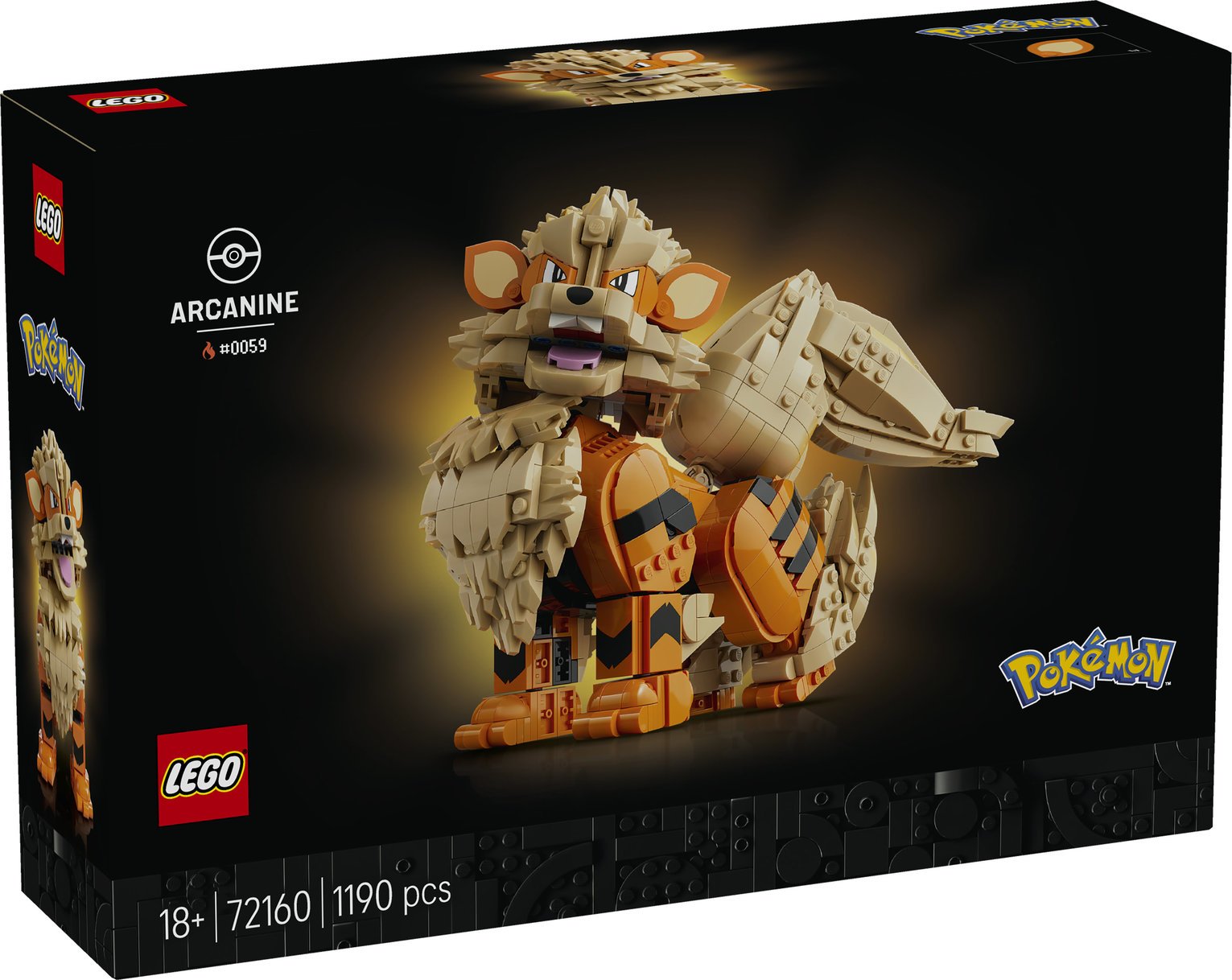 LEGO Pokémon Arcanine Posable Figure Building Set for Adults 72160 PREORDER