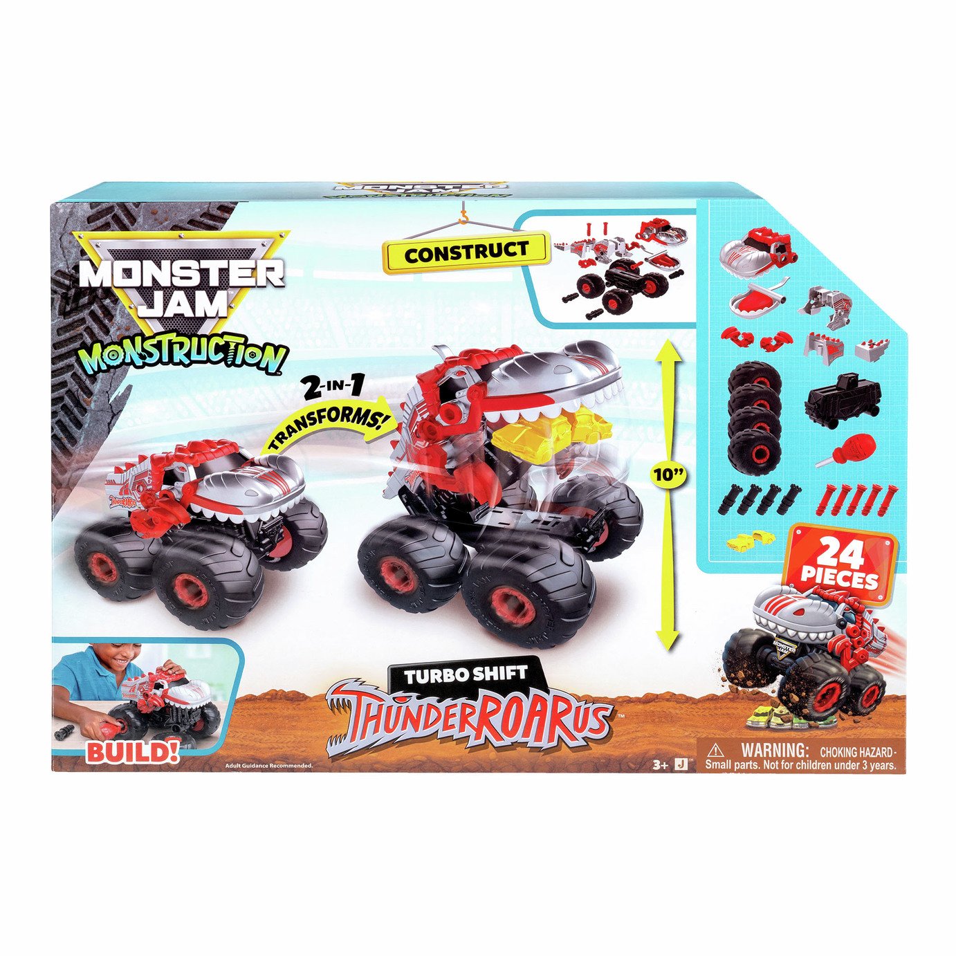 Monster Jam Turbo Shift Thunderroarus 10 inch Toy Truck