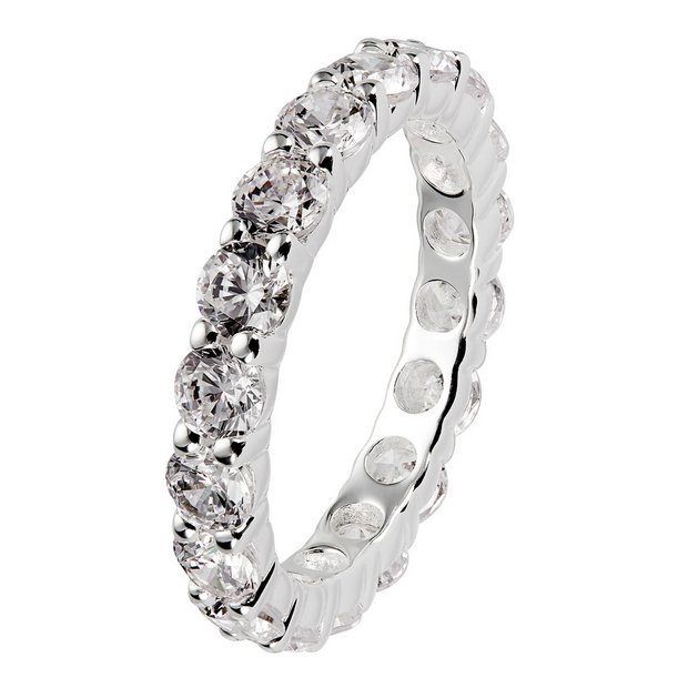 Zirconia hot sale eternity ring