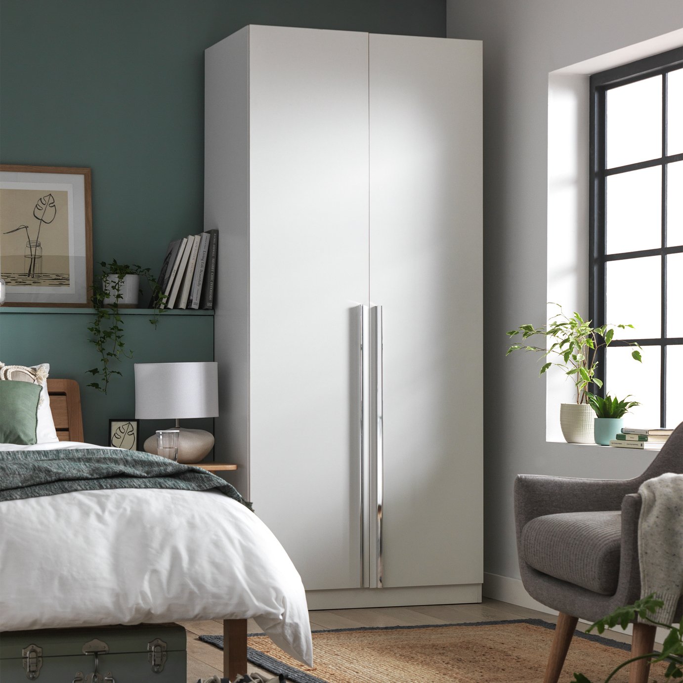 Habitat Munich 2 Door Wardrobe - White