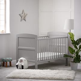 Obaby Grace Baby Cot Bed - Warm Grey