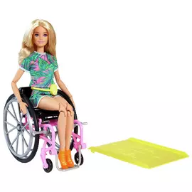Barbie Fashionista Blonde Doll with Wheelchair & Ramp - 29cm