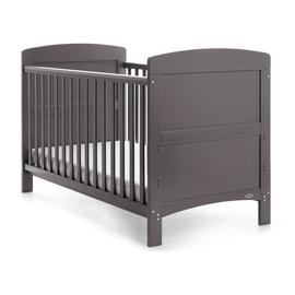 Obaby Grace Cot Bed with Mattress - Taupe Grey