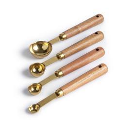 Habitat Citrine Set of 4 Measuring Spoon Set - Gold