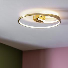 Habitat Pill Metal LED Flush Ceiling Light - Brushed Brass