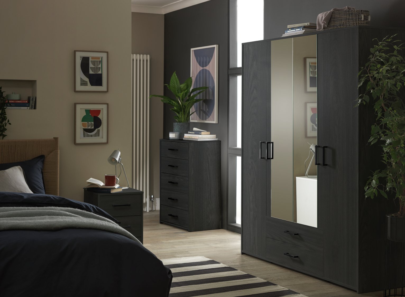 Habitat Oslo 3 Piece 4 Door Wardrobe Set