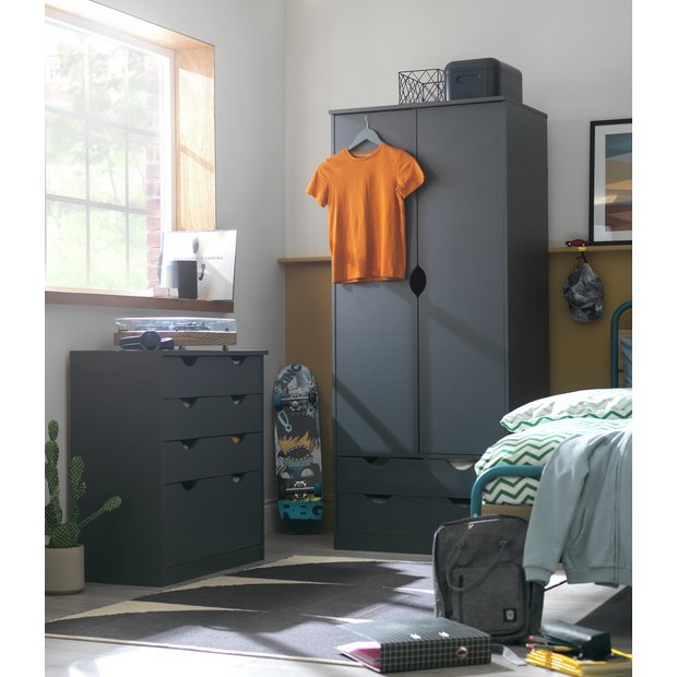 Buy Habitat Kids Pagnell 2 Piece 2 Door Wardrobe Set Grey Kids