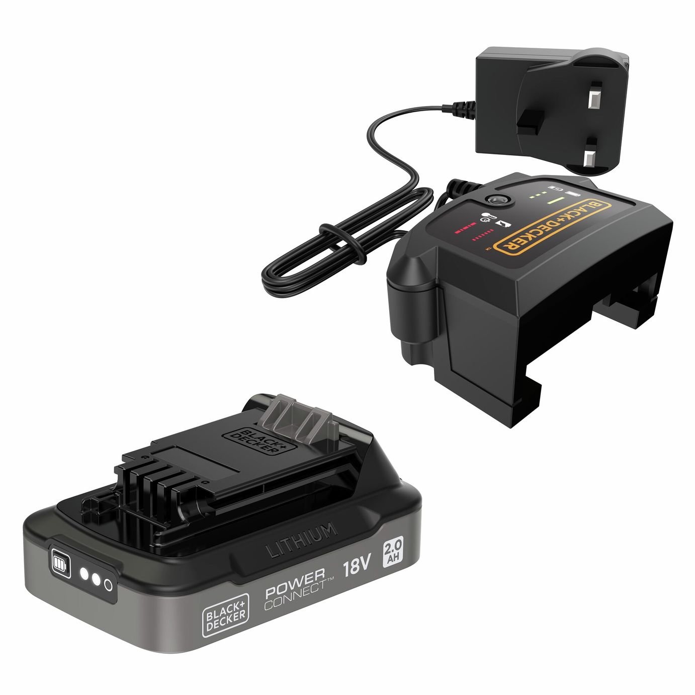 Black+Decker 18V POWERCONNECT 2.0Ah Battery & Charger Kit