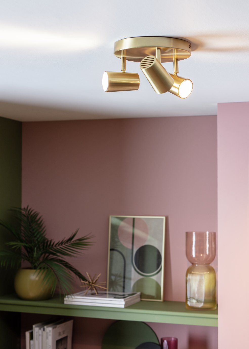 Argos Home 3 Light Spotlight Plate - Brass