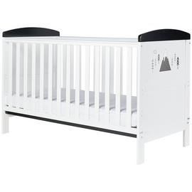 Ickle Bubba Mono Mountains Coleby Style Cot Bed - Black