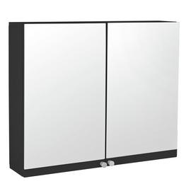 Argos Home Prime 2 Door Mirrored Cabinet - Black