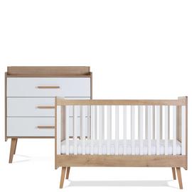 Silver Cross Westport Cot Bed and Dresser Set - White