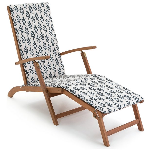 Buy Argos Home Folding Wooden Sun Lounger White Garden chairs