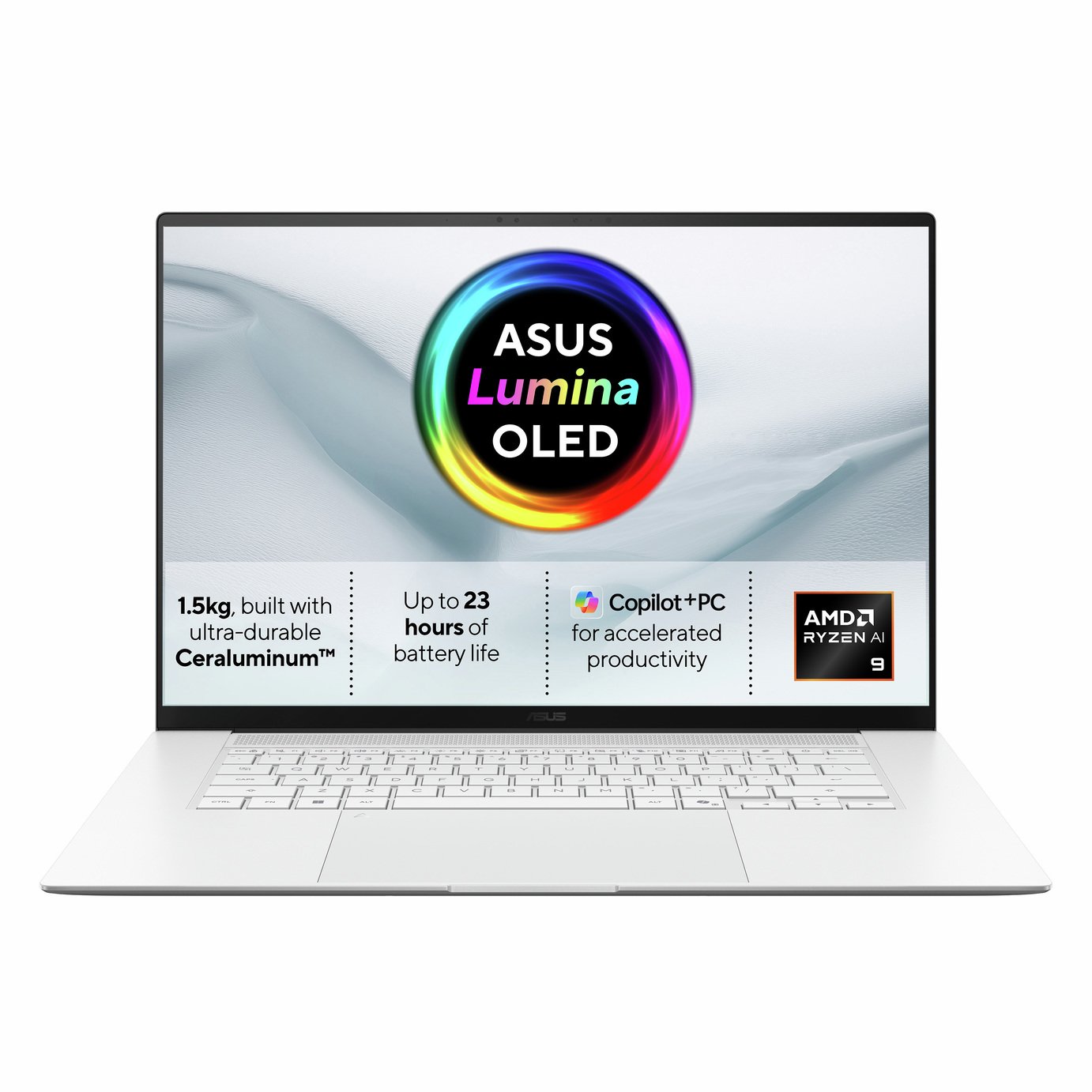 Asus Zenbook S 16In R9 AI 16GB 1TB Laptop - White