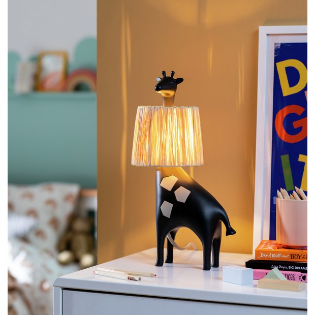 Buy Habitat Kids Giraffe Rattan Table Lamp - Black | Table lamps | Argos
