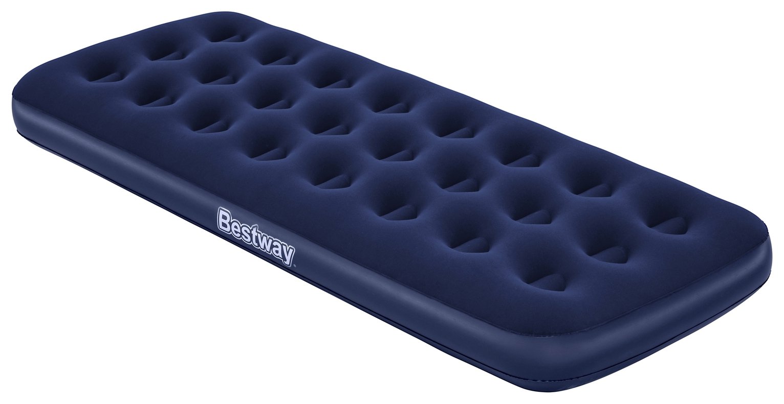 Bestway Air bed Flocked Single Air Mattress Mains Pump