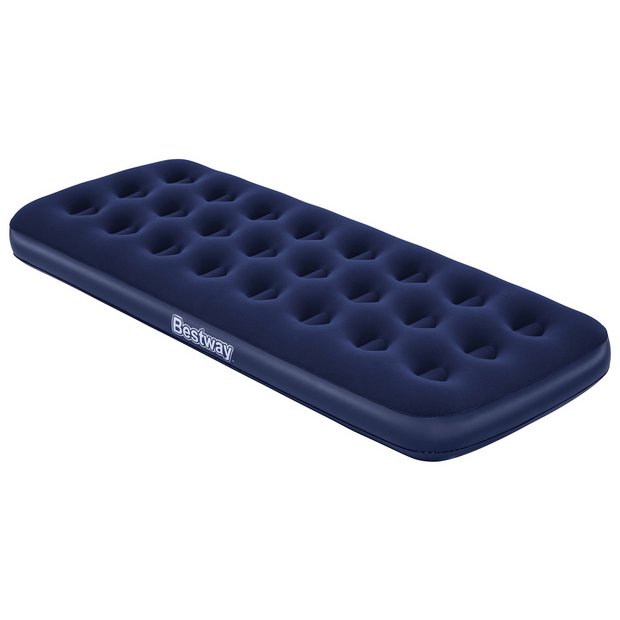 Single airbed with outlet electric pump