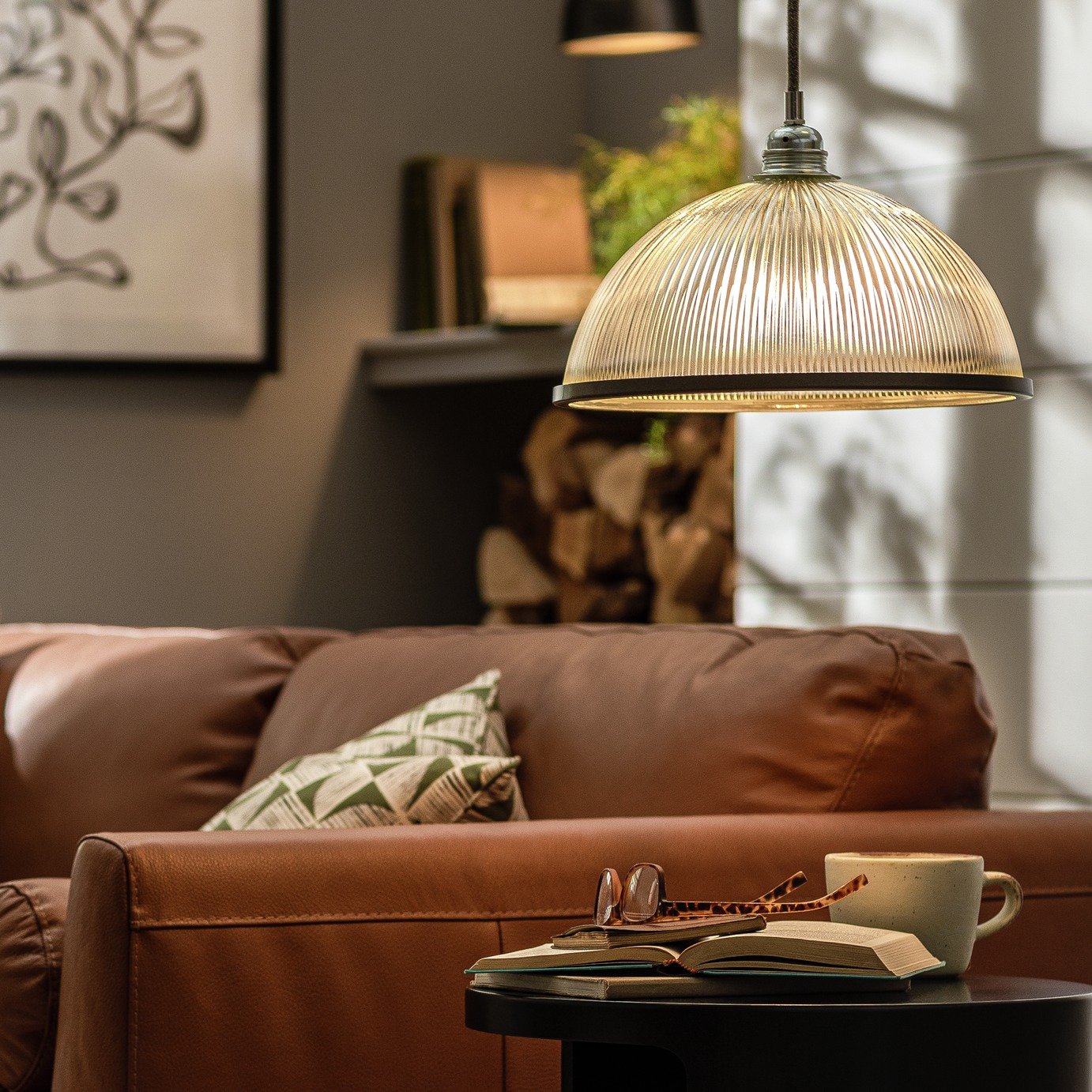 Habitat Eumee Clear Glass Easy Fit Lampshade - 30cm